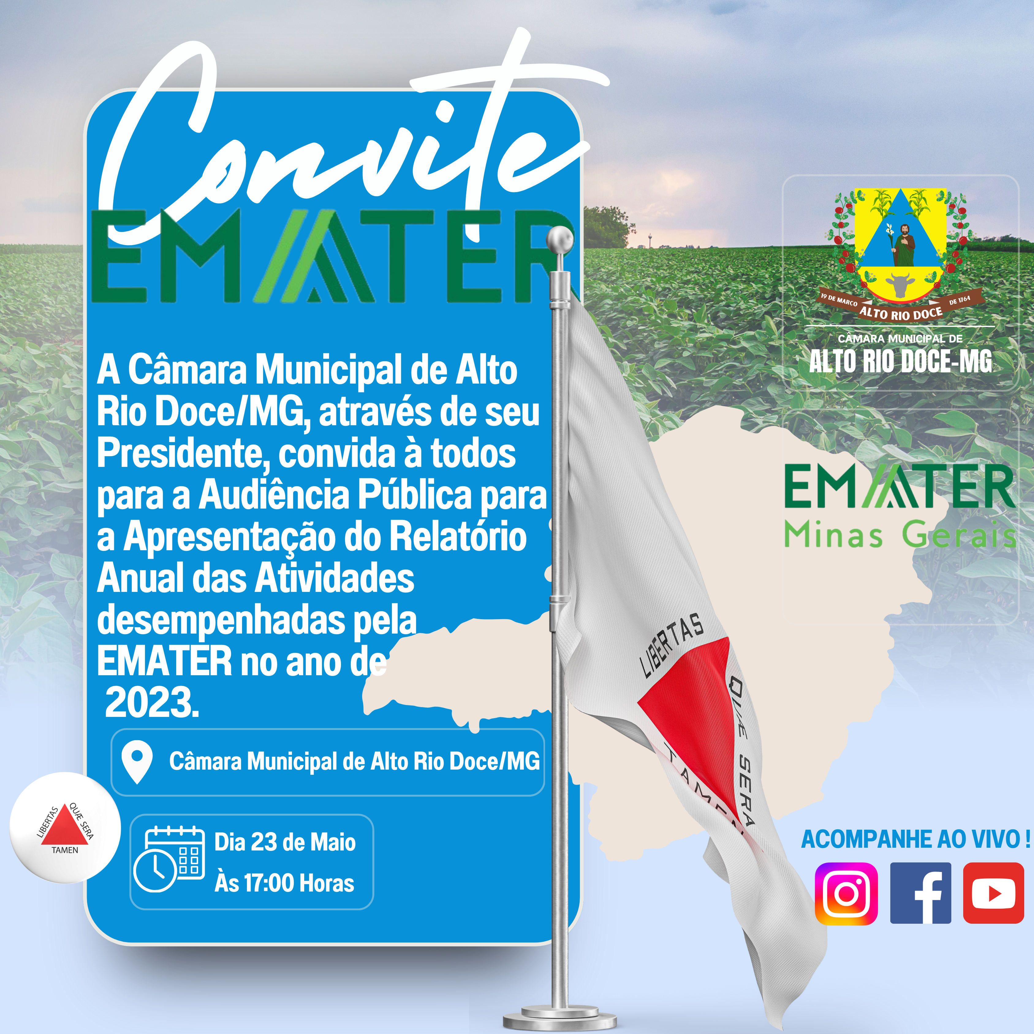 CÂMARA MUNICIPAL CONVIDA A TODOS OS ALTORIODOCENSES PARA A AUDIÊNCIA PÚBLICA DESEMPENHADA PELA EMATER 