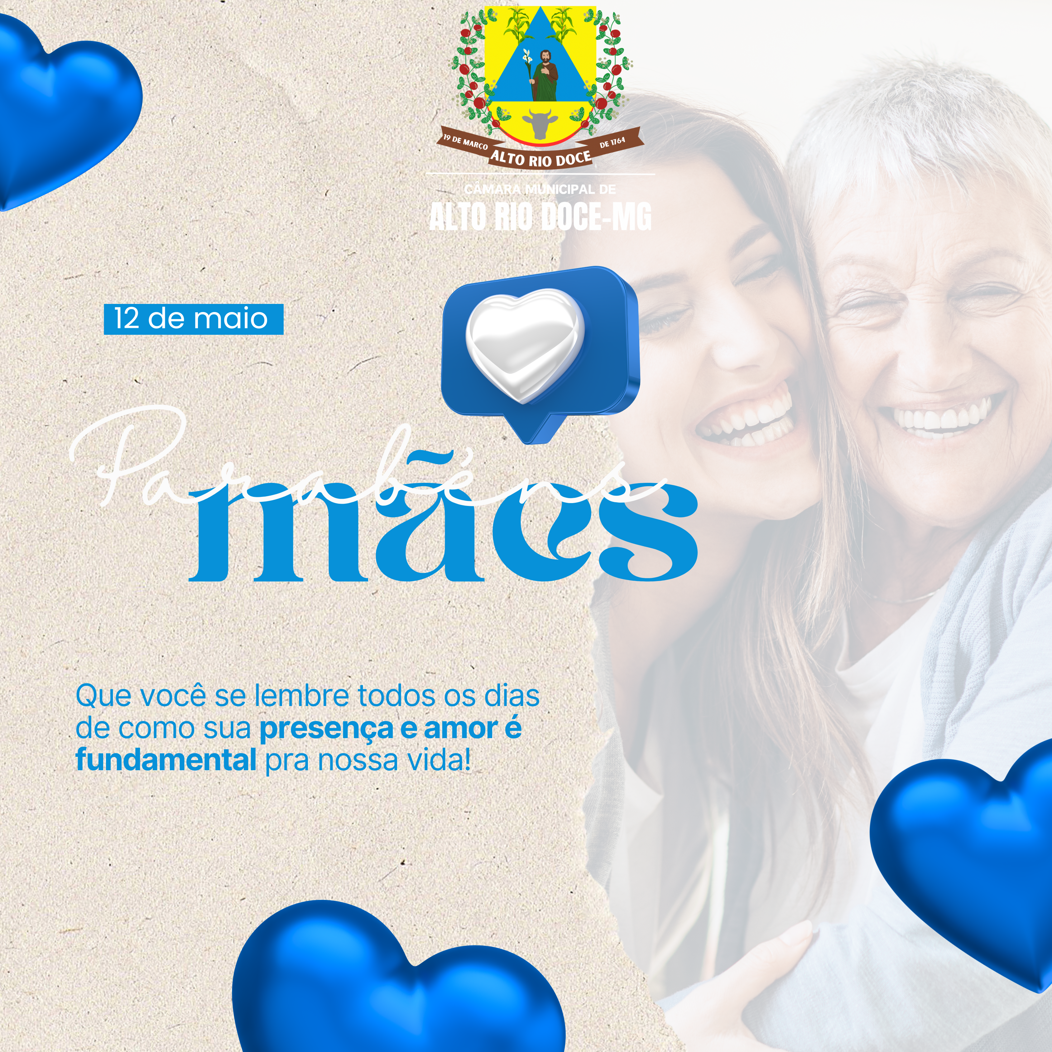 CÂMARA MUNICIPAL DESEJA UM FELIZ DIA DAS MÃES!